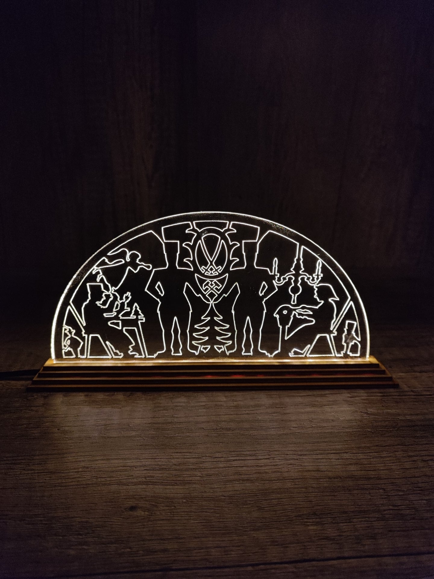 Schwibbogen Weihnachts Dekoration verschiedene Motive (Waldhaus, Seiffener Kirche, Berg-Männer Erzgebirge) LED - LaserErz