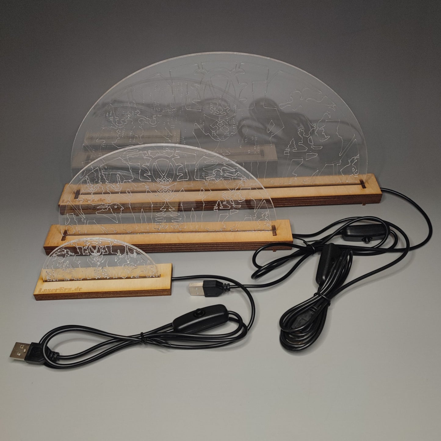 Schwibbogen Tradition trifft Moderne Erzgebirge Weihnachten/Lichterbogen USB+Dimmer/Batterie