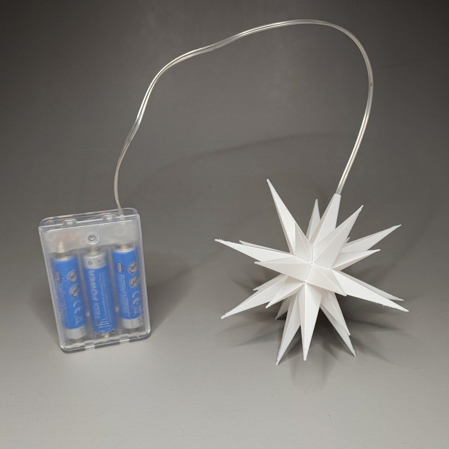 Kleiner Weihnacht Stern mit LED/Batterie "Herrnhuter Stern"
