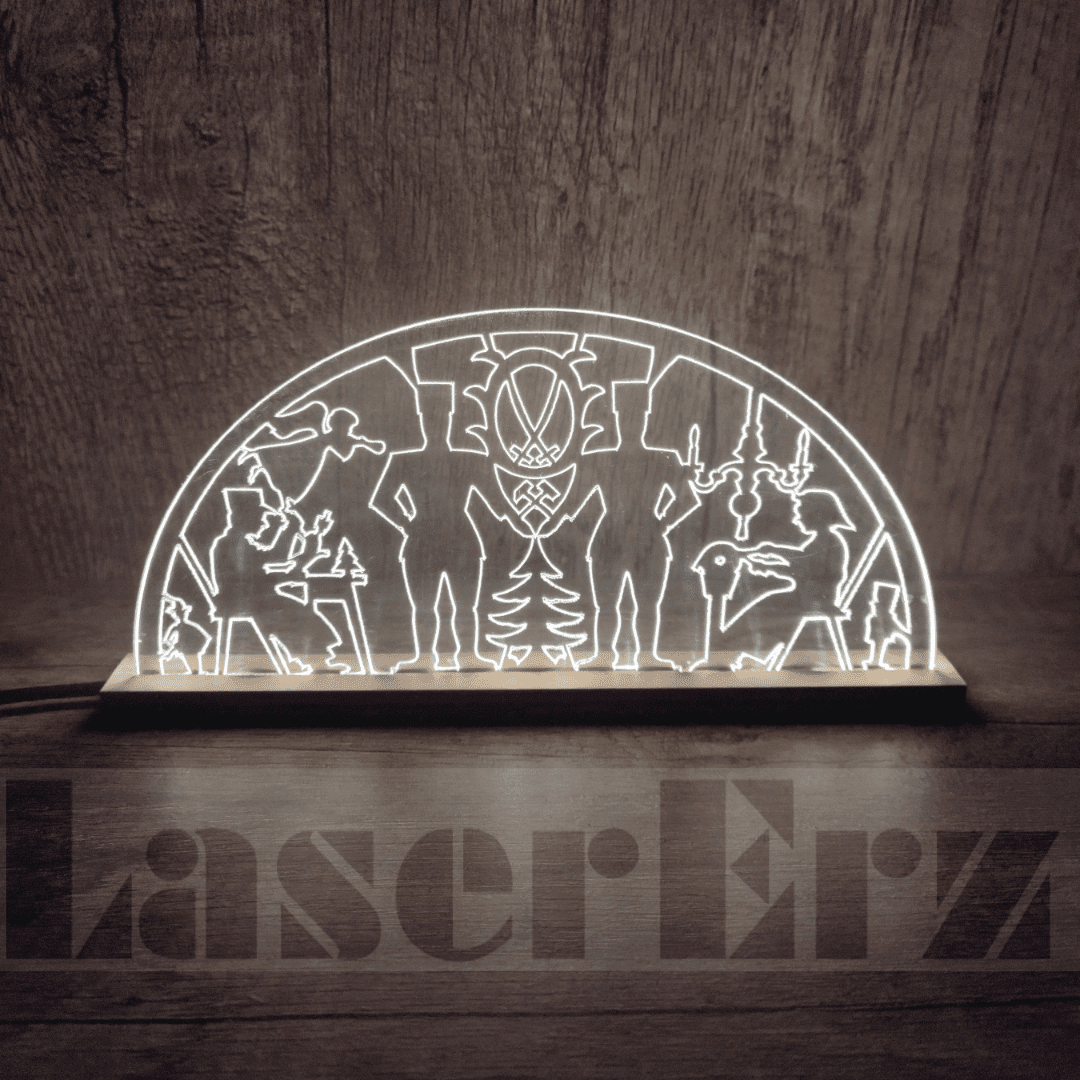 Kleiner Schwibbogen Modern mit Glasscheibe Erzgebirge Weihnachten Lichterbogen - LaserErz