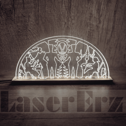 Kleiner Schwibbogen Modern mit Glasscheibe Erzgebirge Weihnachten Lichterbogen - LaserErz