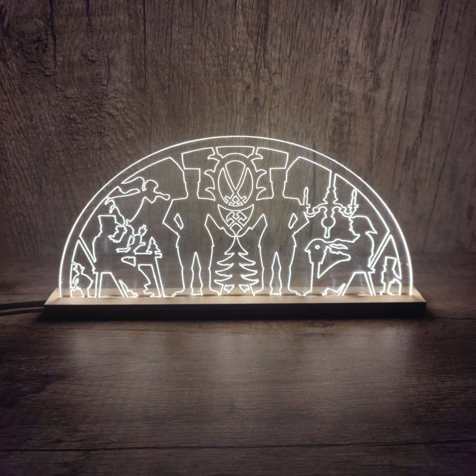 Kleiner Schwibbogen Modern mit Glasscheibe Erzgebirge Weihnachten Lichterbogen - LaserErz