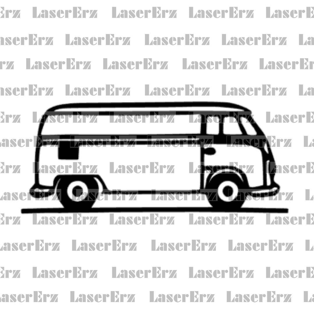 VW Bulli T1 T2 T3 T4 T5 Transporter/Bus/Van Aufkleber - LaserErz
