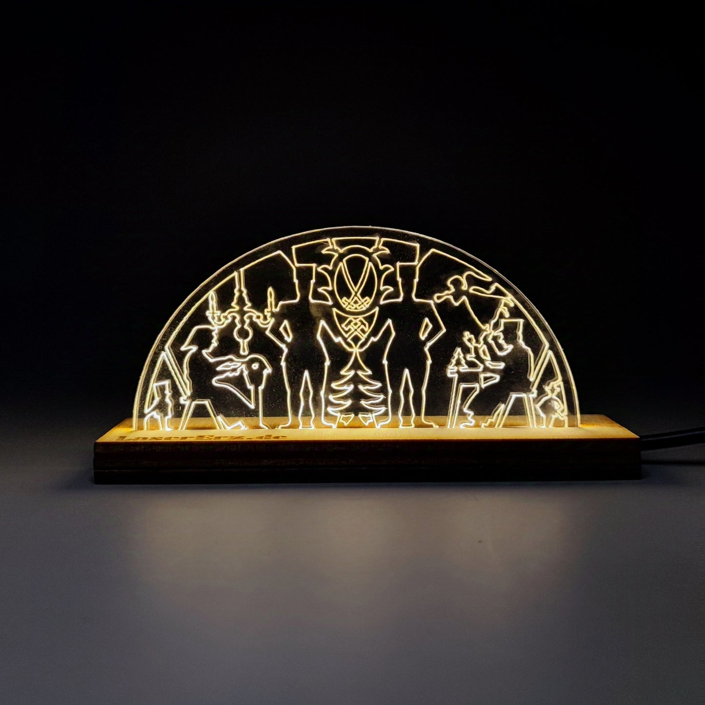 Schwibbogen Tradition trifft Moderne Erzgebirge Weihnachten/Lichterbogen USB+Dimmer/Batterie