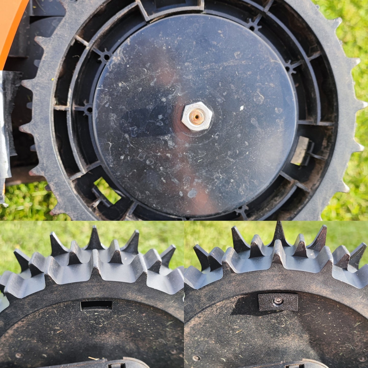 Upgrade Spike Rad(Radkappe) für mehr Grip passend zu Worx Landroid Rasen Mähroboter