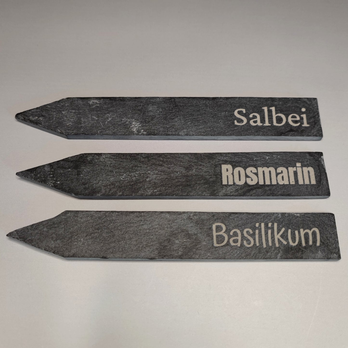 Personalisierte Schiefer-Pflanzenschilder mit Gravur – Gartenstecker für Pflanzen, Gemüse & Kräuter