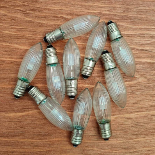 E10 Led Lampen für Schwibbögen und Weihnachtsdekoration (Spitzkertze Glühbirne) - LaserErz