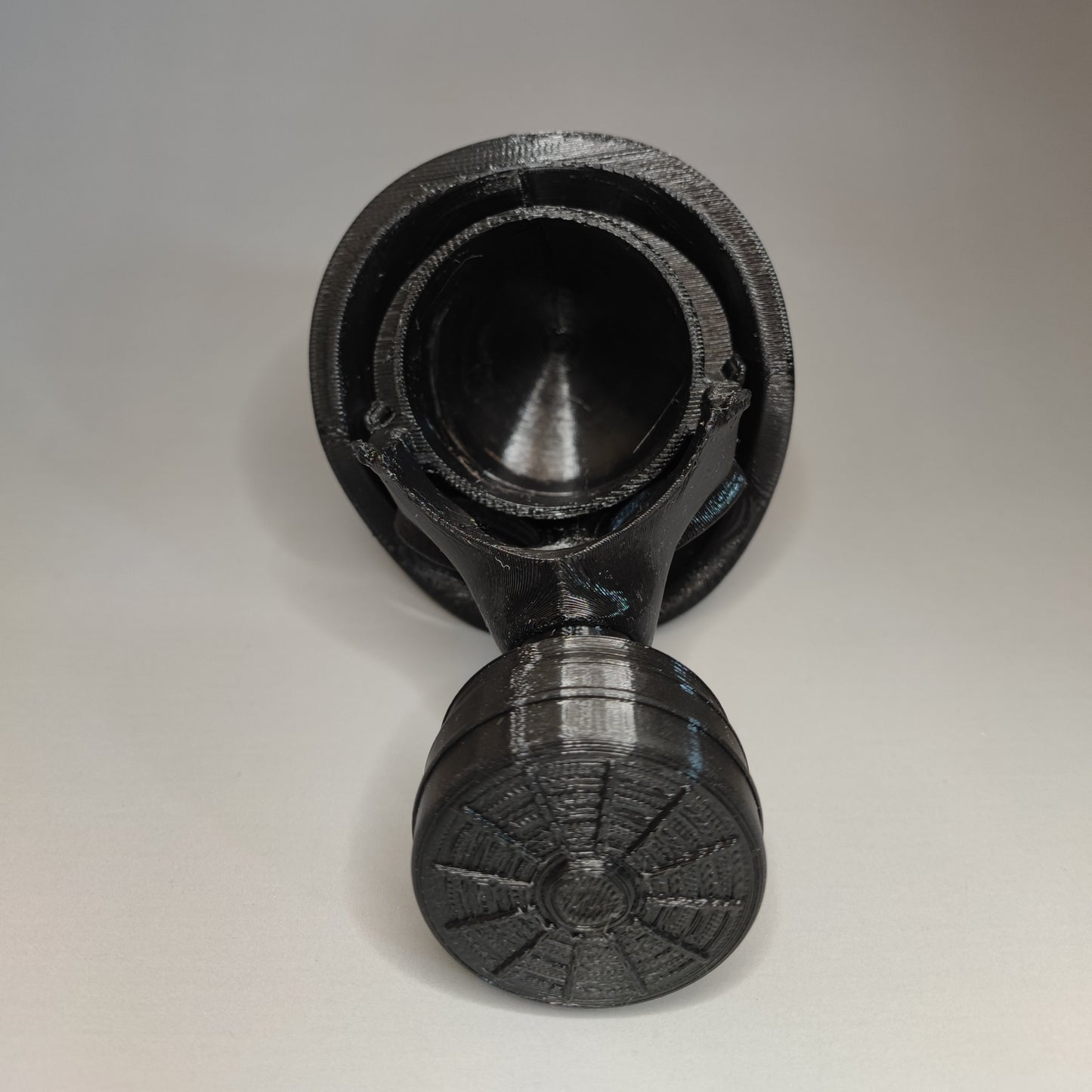 AHK Stahlhelm mit Gasmaske Schwarz (Anhänger-Kupplung Abdeckung) 3D-Druck