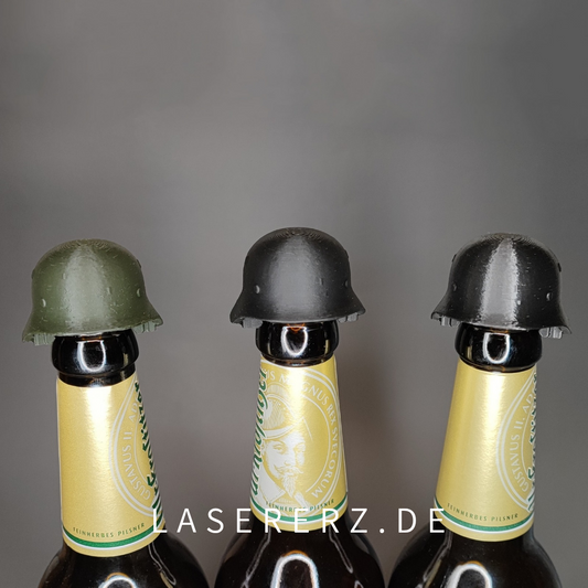 Stahlhelm Bierverschluss-Deckel – Insektenschutz, Bier, Outdoor, Wespen, Grillen, Garten