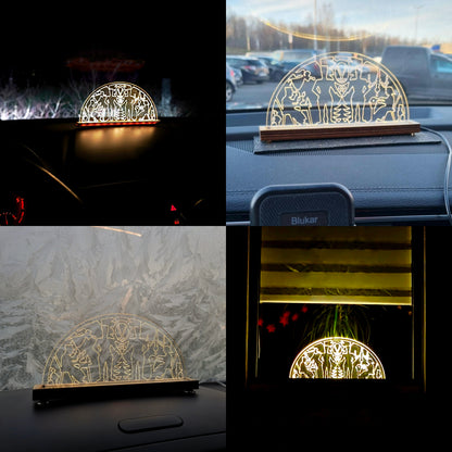 Schwibbogen Tradition trifft Moderne Erzgebirge Weihnachten/Lichterbogen USB+Dimmer/Batterie