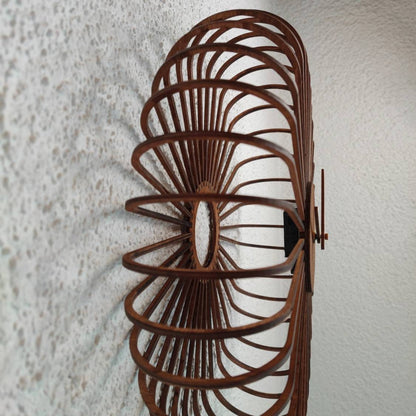 Moderne Wand-Uhr "Sphera"  3 dimensonale Funk-Uhr - LaserErz 